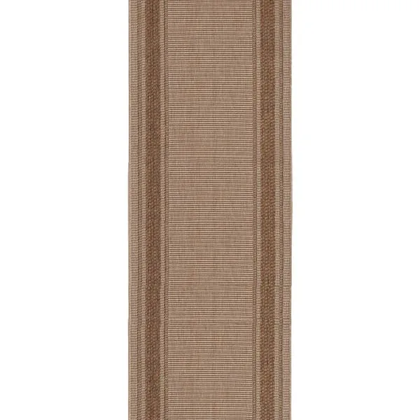 Brown Border 26 in. x Your Choice Length Roll Runner