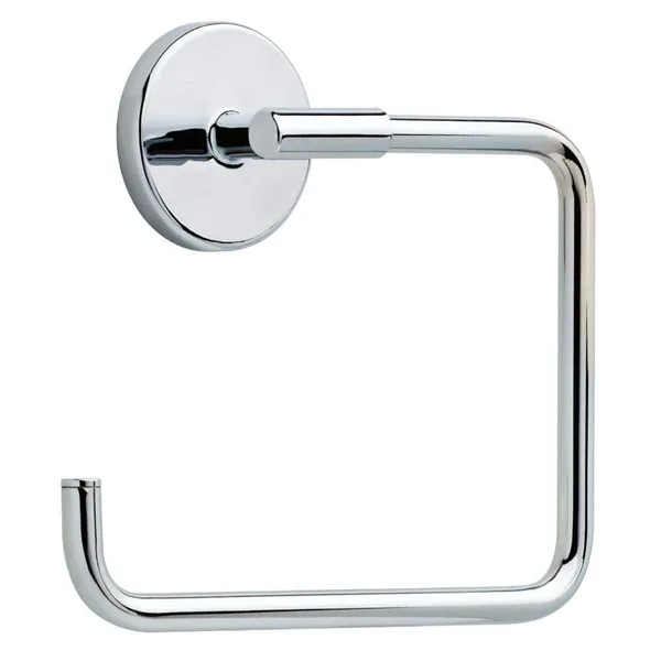 Lyndall Wall Mount Square Open Towel Ring Bath Hardware Accessory in Polished Chrome