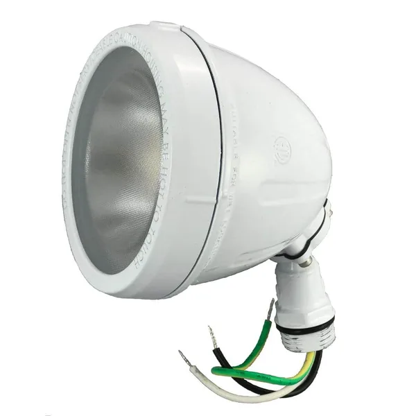 14-Watt Hardwired White LED Landscape Flood Light Metal Spot Light, 1100 Lumens