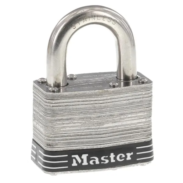 Stainless Steel Outdoor Padlock with Key, 2 in. Wide