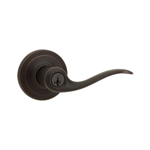 Tustin Venetian Bronze Exterior Entry Door Handle Featuring SmartKey Security