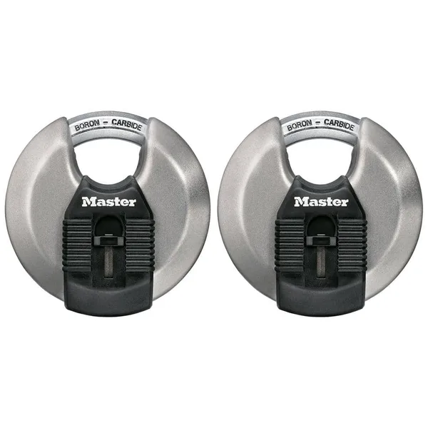 Heavy Duty Outdoor Shrouded Padlock with Key, 3-1/8 in. Wide, 2 Pack