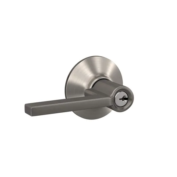 Latitude Satin Nickel Classic Keyed Entry Door Handle