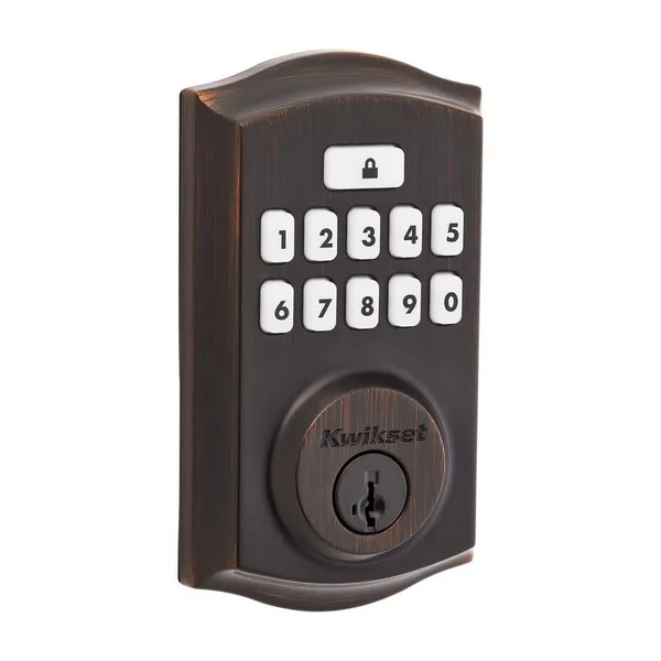 SmartCode 260 Traditional Venetian Bronze Keypad Single Cylinder Electronic Deadbolt Featuring SmartKey Security