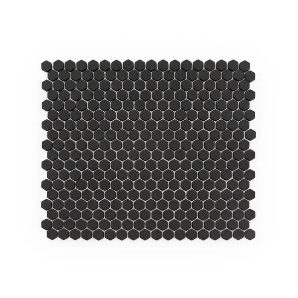 5/8" Muze Hexagon Black 9.875 in. x 11.375 in. Hexagon Matte Glass Wall and Floor Mosaic Tile (0.78 Sq. Ft./Each)