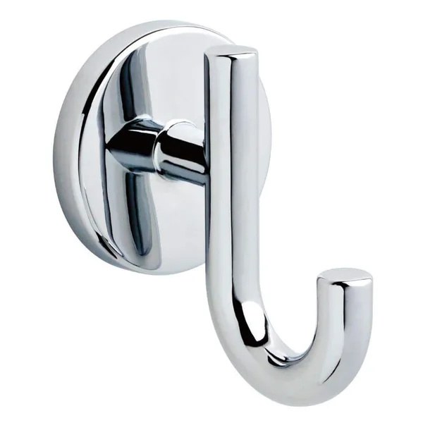 Lyndall Double Towel Hook Bath Hardware Accessory in Polished Chrome
