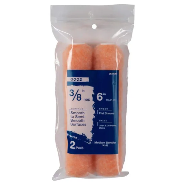 4 in. x 3/8 in. Polyester Knit Mini Paint Roller (2-Pack)