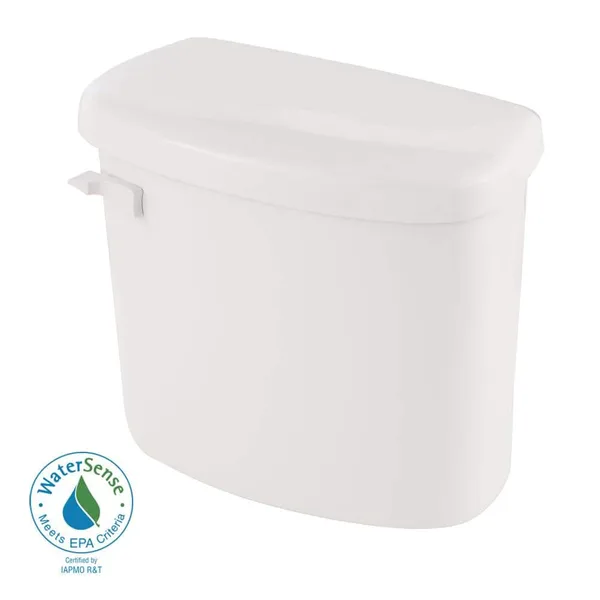 1.28 GPF Single Flush Toilet Tank with Flapper/Piston Technology in White