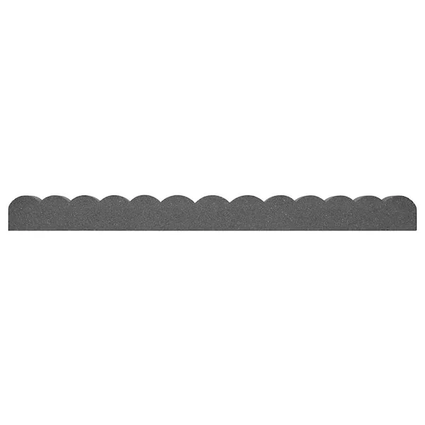 4 ft. L x 4 in. H x 2 in. W Earth Scalloped Rubber Garden Edging