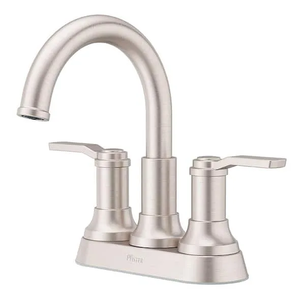 Briscoe 4 in. Centerset Double Handle Bathroom Faucet in Spot Defense Brushed Nickel