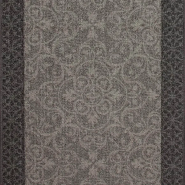 Derbent Grey 26 in. x Your Choice Length Roll Stair Runner