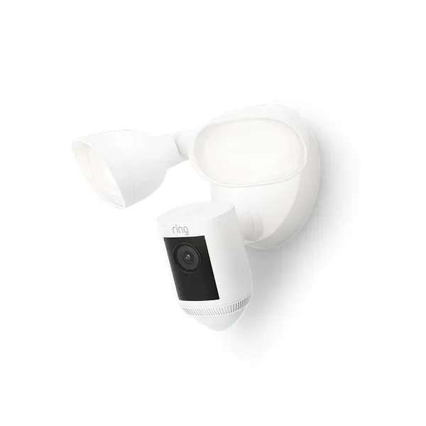 Floodlight Cam Wired Pro - Smart Security Video Camera with 2-LED Lights, Dual Band Wi-Fi, 3D Motion Detection, White