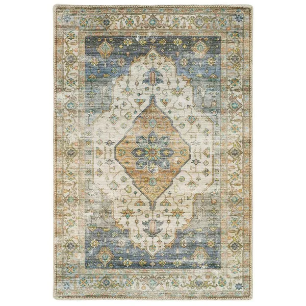 Harmony Denim 5 ft. x 7 ft. Indoor Machine Washable Area Rug