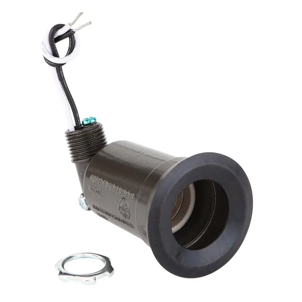 Bronze Outdoor Flood Light Weatherproof Lampholder with External Rubber Gasket
