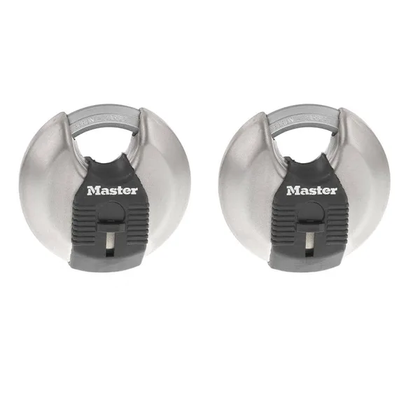 Heavy Duty Outdoor Shrouded Padlock with Key, 2-3/4 in. Wide, 2 Pack
