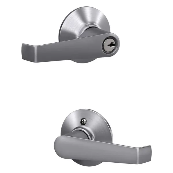 Elan Satin Chrome Light Commercial Storeroom Door handle