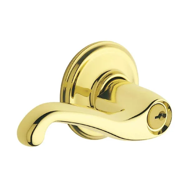Flair Bright Brass Classic Keyed Entry Door Handle