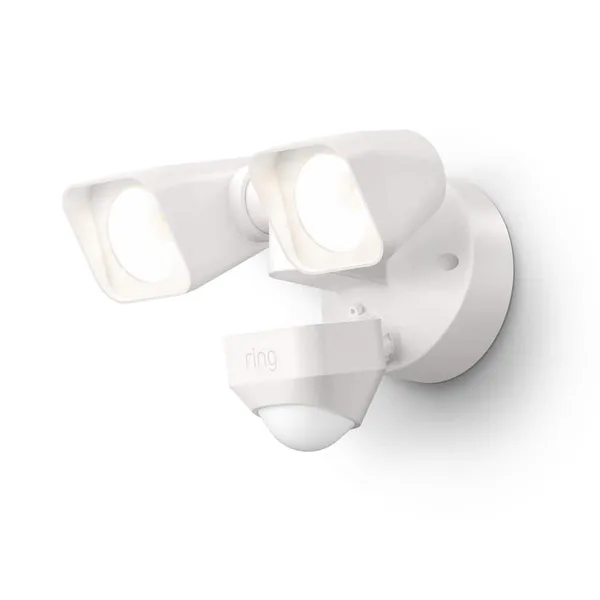 Smart Lighting White Motion Activated Outdoor Integrated LED Flood Light