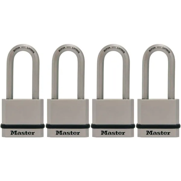 Heavy Duty Outdoor Padlock with Key, 1-3/4 in. Wide, 4 Pack