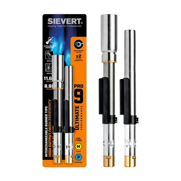 Pro 9 Interchangeable Burner Tips Plumber Set (Fuel Not Included)