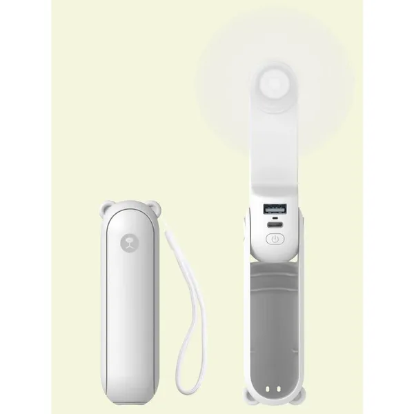 5 in. 3 in 1 White Personal Portable Fan