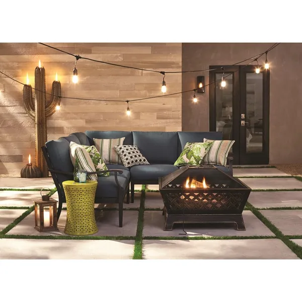 Tipton 34 in. Steel Deep Bowl Fire Pit in Oil Rubbed Bronze